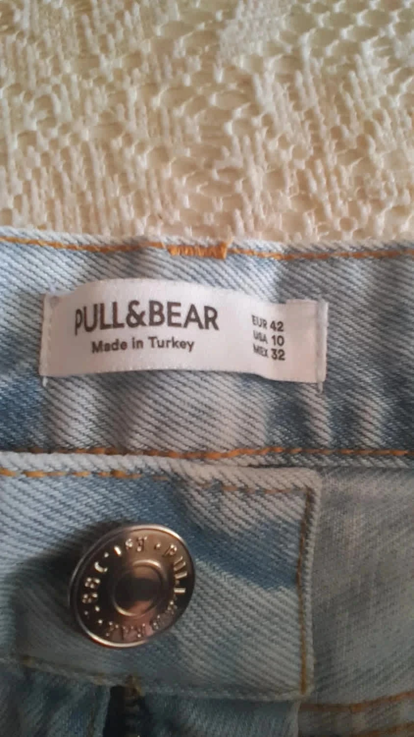 Jeans rasgados, cor azul claro, Tamanho 42, Marca Pull & Bear – photo 8